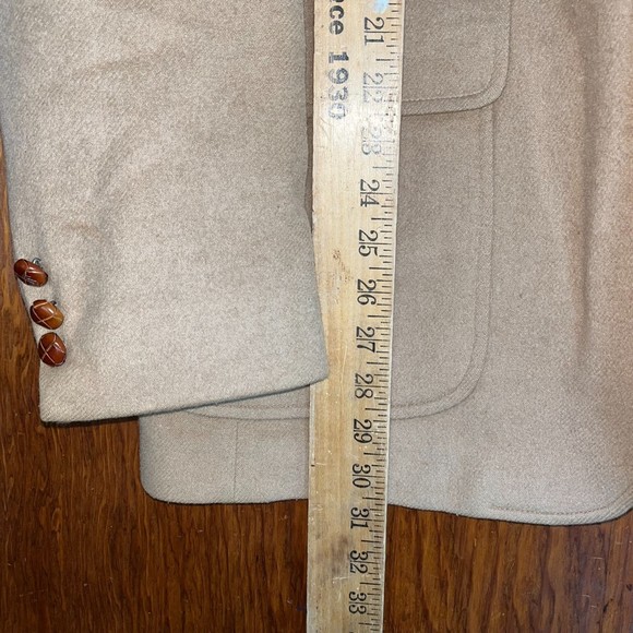 Vintage Michael/Sterns Camel Blazer Jacket Wooden Button Sport Coat Men's 43 - Picture 6 of 8